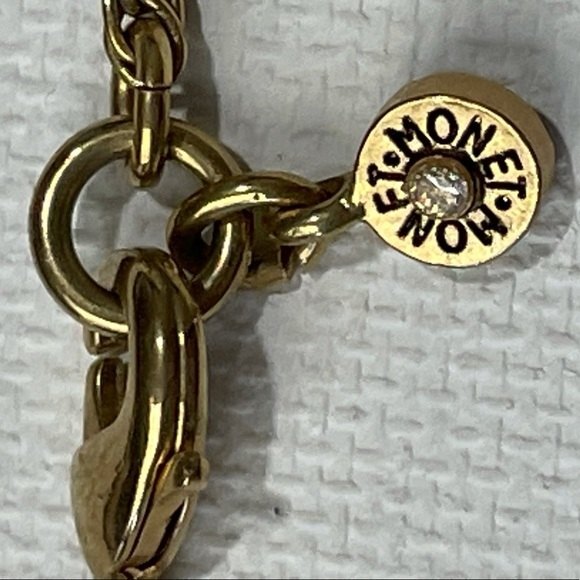 Monet Gold Tone Necklace with Black Fauceted Beads - Picture 7 of 7